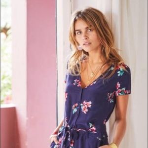 Sèzane Ava Floral Silk Jumpsuit